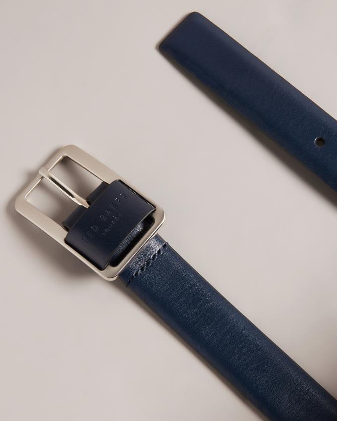 Ceinture Ted Baker Centre Bar Buckle Bleu Marine Homme | EBG-27335102